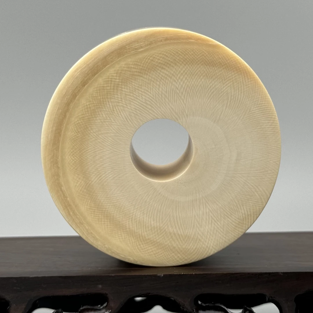 DEZHI/德志200g牙饼把件天然猛犸牙Q218