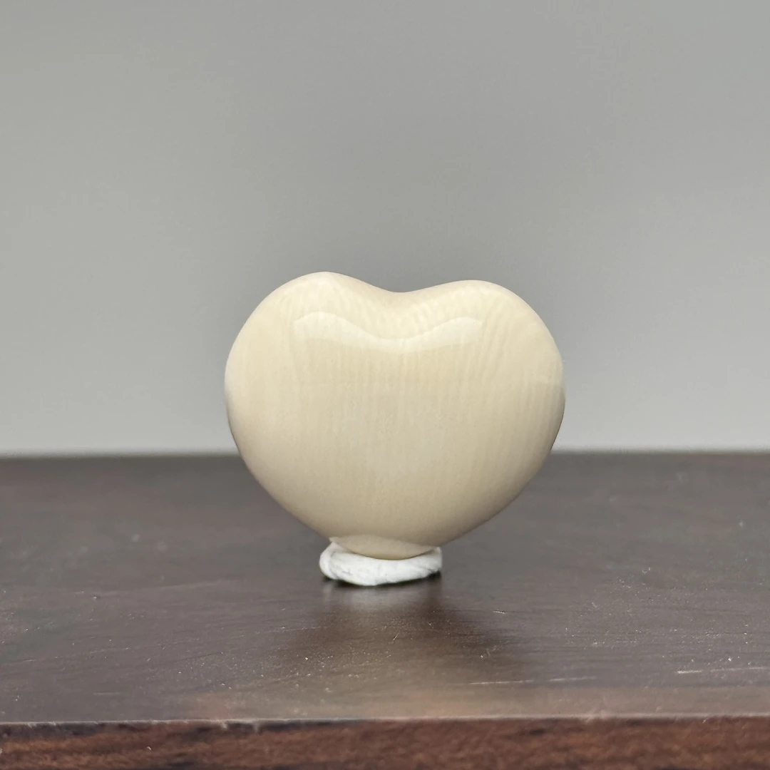 DEZHI/德志4g爱心吊坠天然猛犸牙Y8默认打孔绑绳