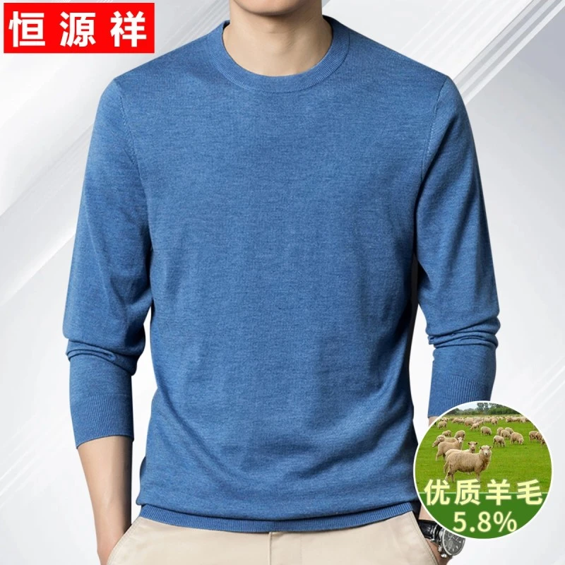 恒源祥冬季新款男士毛衣休闲打底衫高档保暖针织衫新款爆款秋冬款