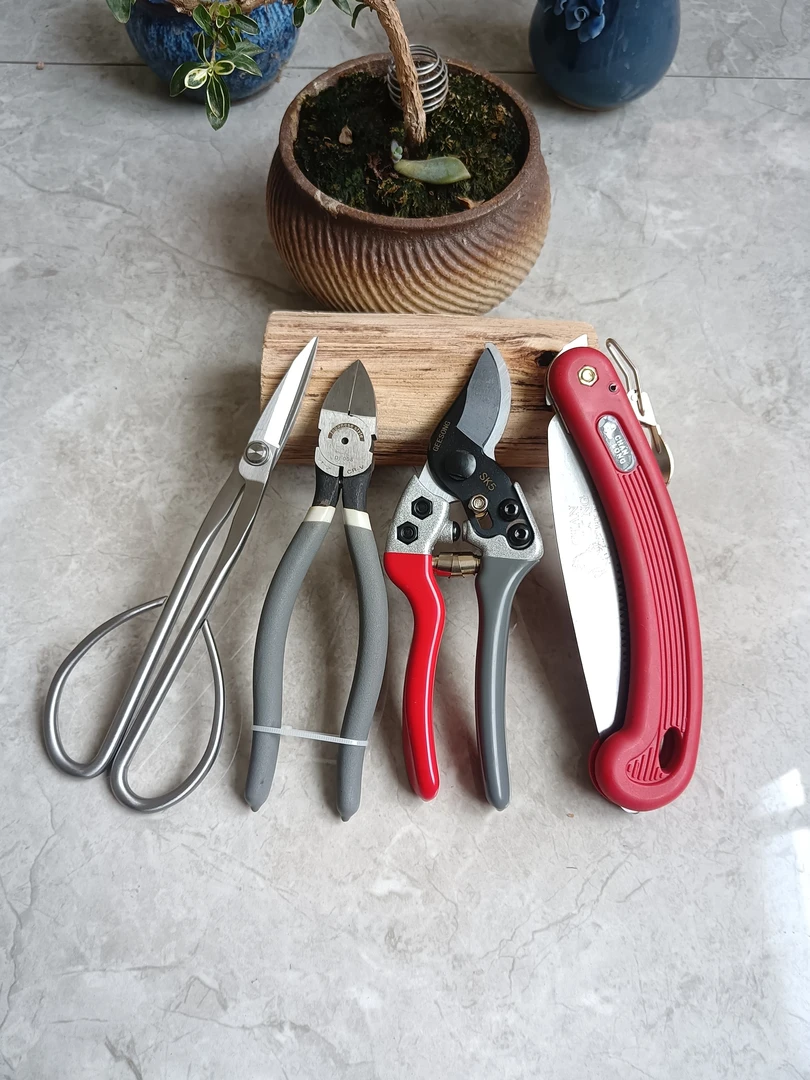 盆景叶芽剪修枝剪水口钳折叠锯省力家用树剪铝线钳子户外折叠锯子