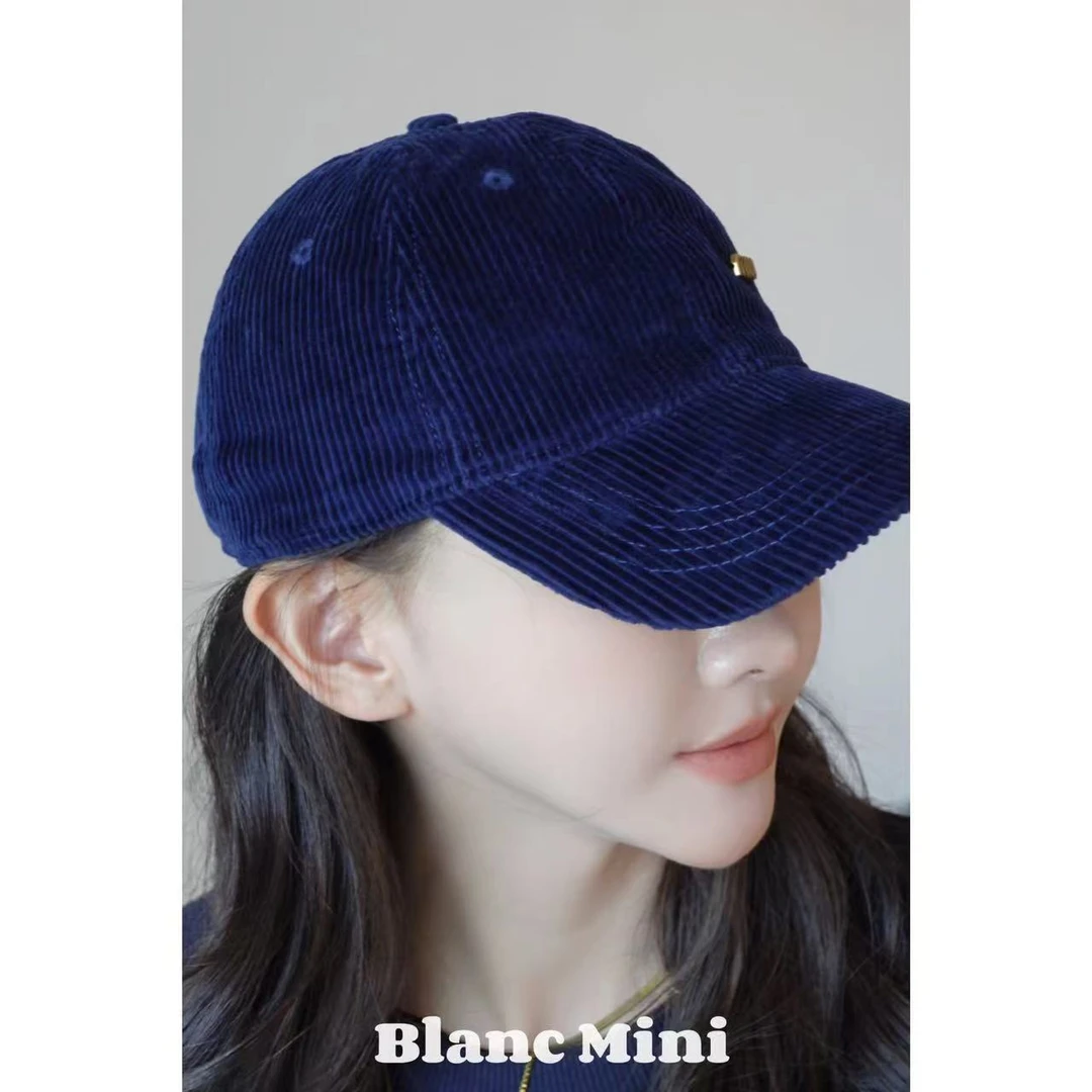 【MiNi推荐】秋冬保暖硬顶灯芯绒棒球帽韩版潮牌遮阳鸭舌帽JD0958