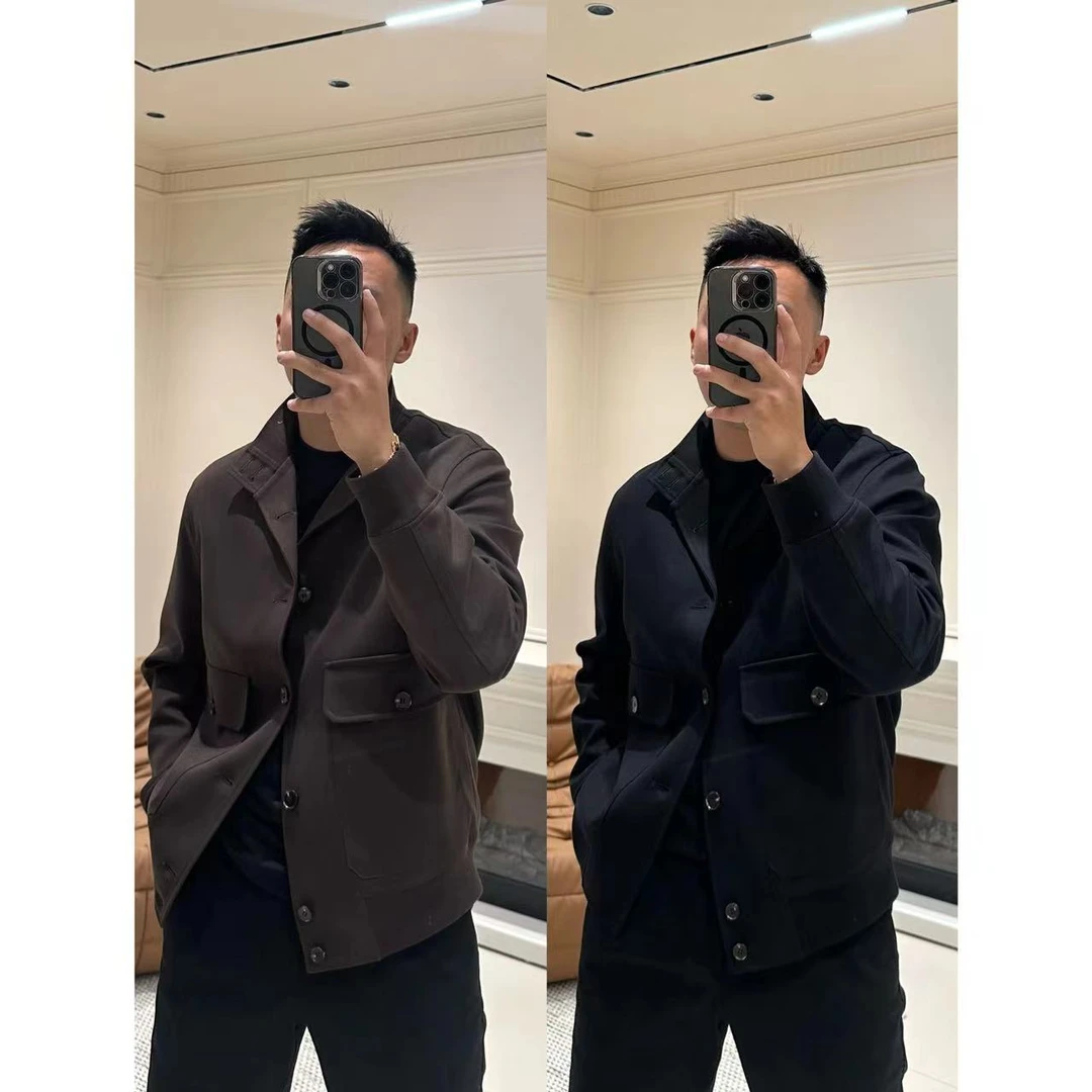 高奢绵羊毛夹克 | 秋季系列 | 早秋新款男净奢老钱风休闲夹克037