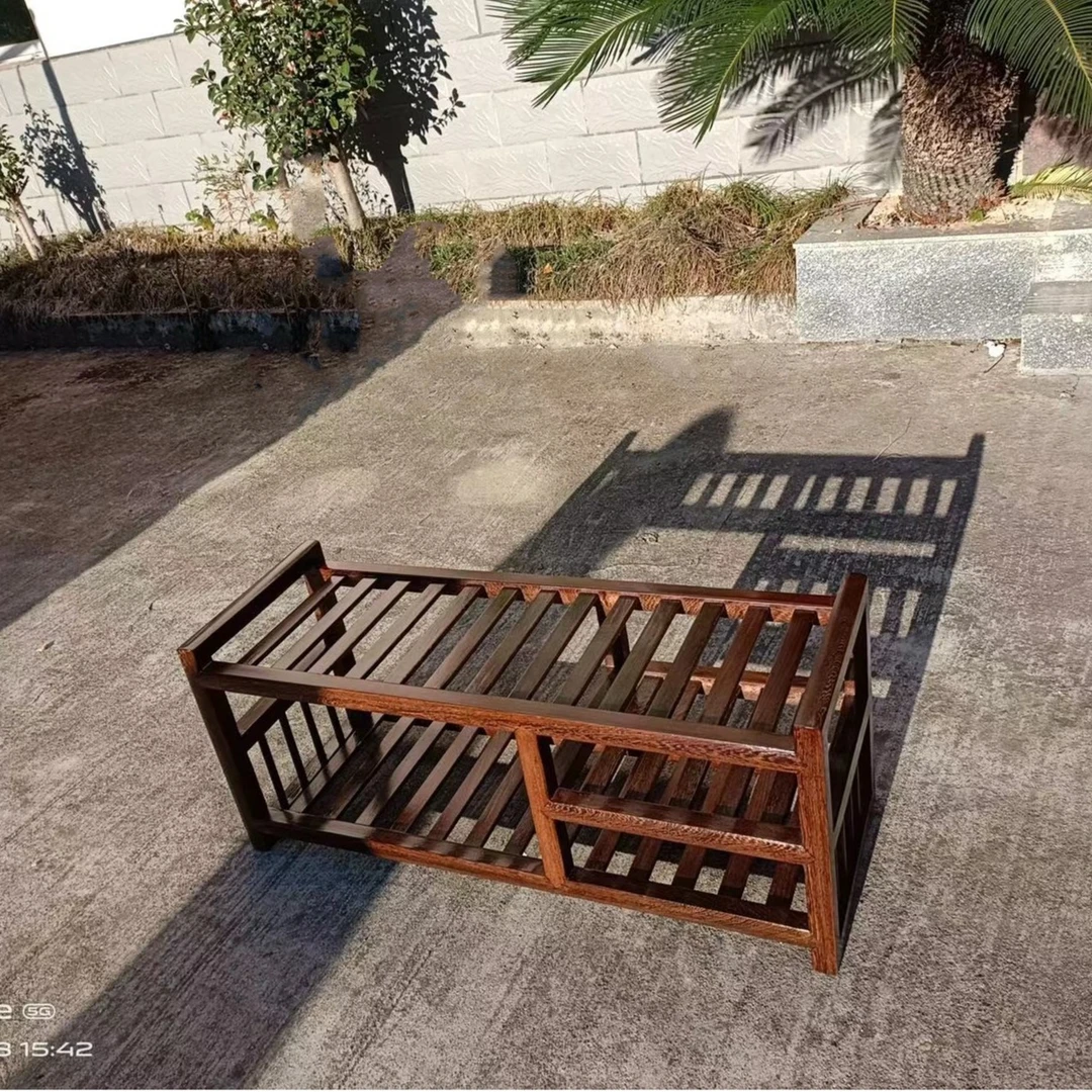 鸡翅木换鞋凳 红木凳子实木长方凳