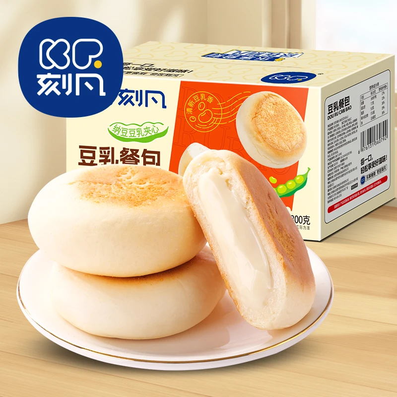 刻凡豆乳餐包夹心面包早餐湿面包300g/箱