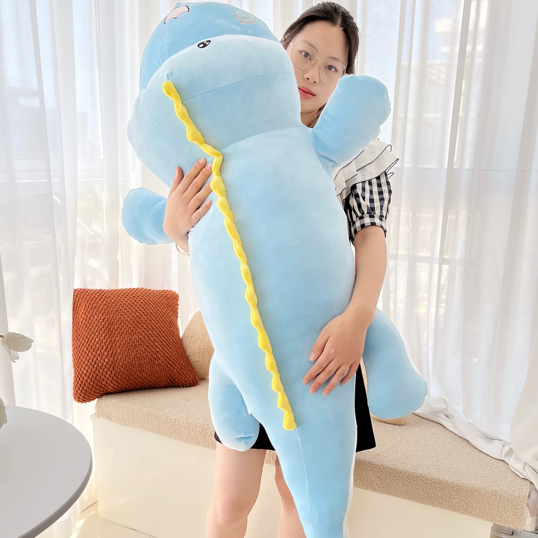 可爱恐龙毛绒玩具公仔抱枕睡觉床上夹腿布娃娃大玩偶生日礼物蓝色