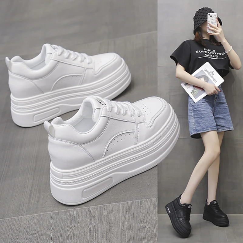 增高8厘米内增高小白鞋女2025春季爆款厚底运动板鞋百搭休闲鞋女