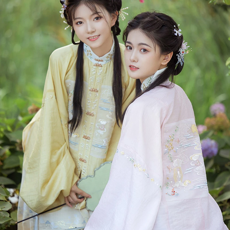 重回汉唐 溶溶月 竖领对襟袄马面裙国风新中式原创明制女款秋冬款