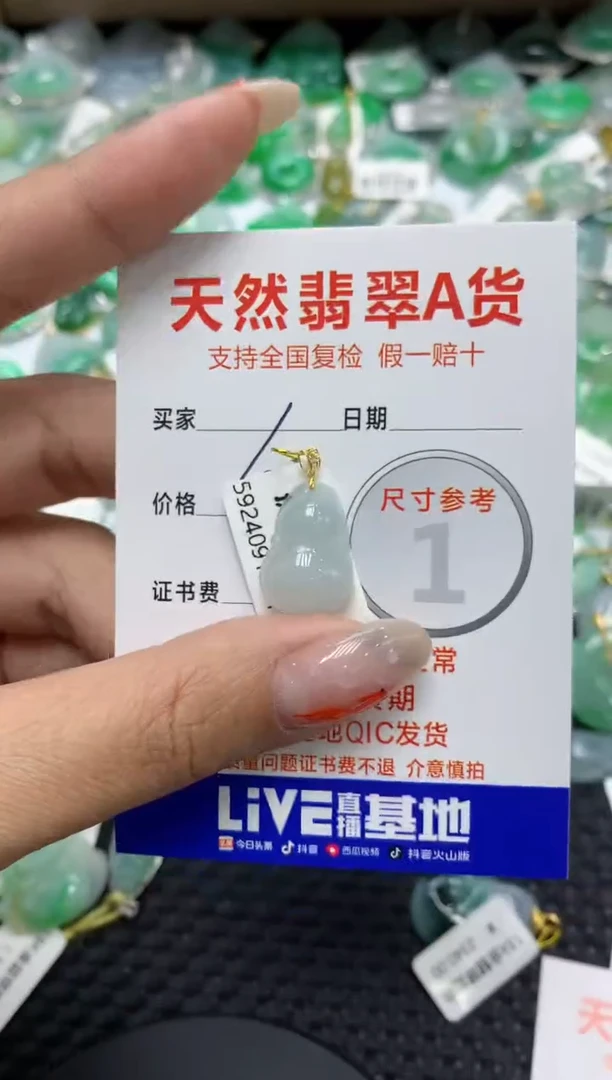 【闪购商品】翡翠颈饰18K金镶嵌1111111111