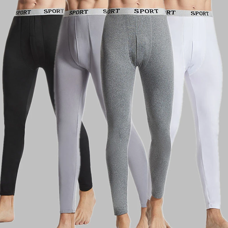男士内穿秋裤男款棉薄款秋冬季毛裤男生紧身打底线裤衬裤保暖裤
