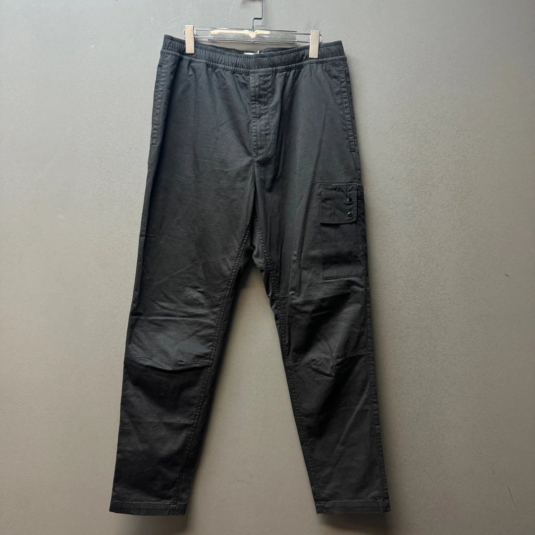 Stone island/08116/炭黑色单口袋拼接工装长裤/34码/A级