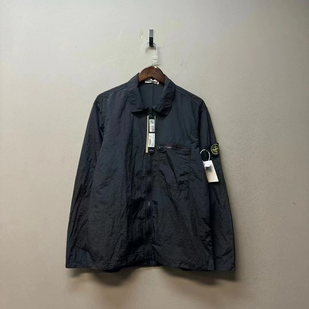 Stone island 石头岛/06593/24ss黑色金属尼龙外套 全新带吊XL码