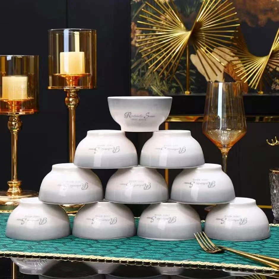 发4.5英寸渐变色米饭碗8个 破损联系客户 补贴