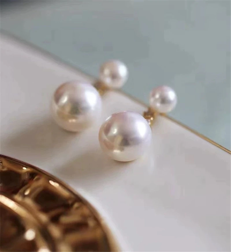 WE-Z3900  7-13mm天然珍珠气质轻奢时尚设计款耳钉