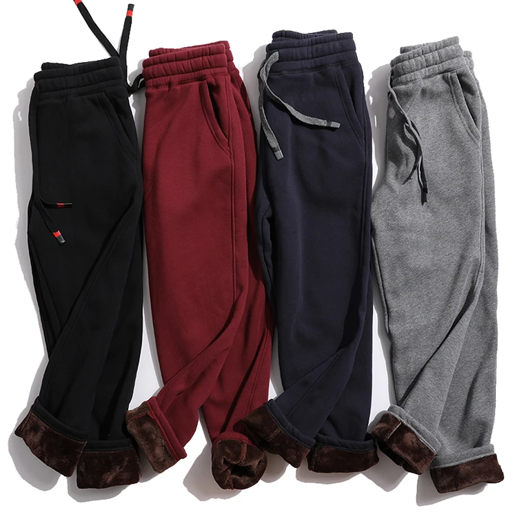 加倍保暖长毛绒卫裤！秋冬加绒加厚防寒防风时尚弹力针织休闲裤潮