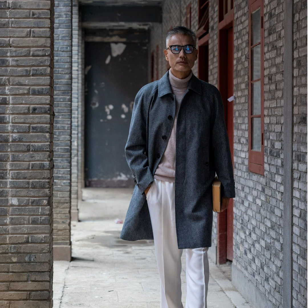 BerMolrol(贝曼伦)2024秋冬新款时尚单排扣男士百搭风衣外套冬