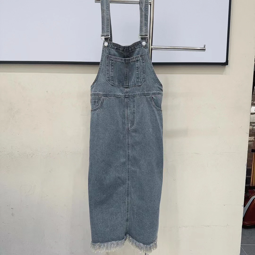 【洋气新款流苏花边】减龄遮肉百搭款背带裙72035