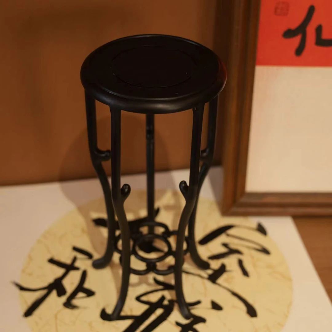 【紫光檀收腰花几】美美精选盆景花几