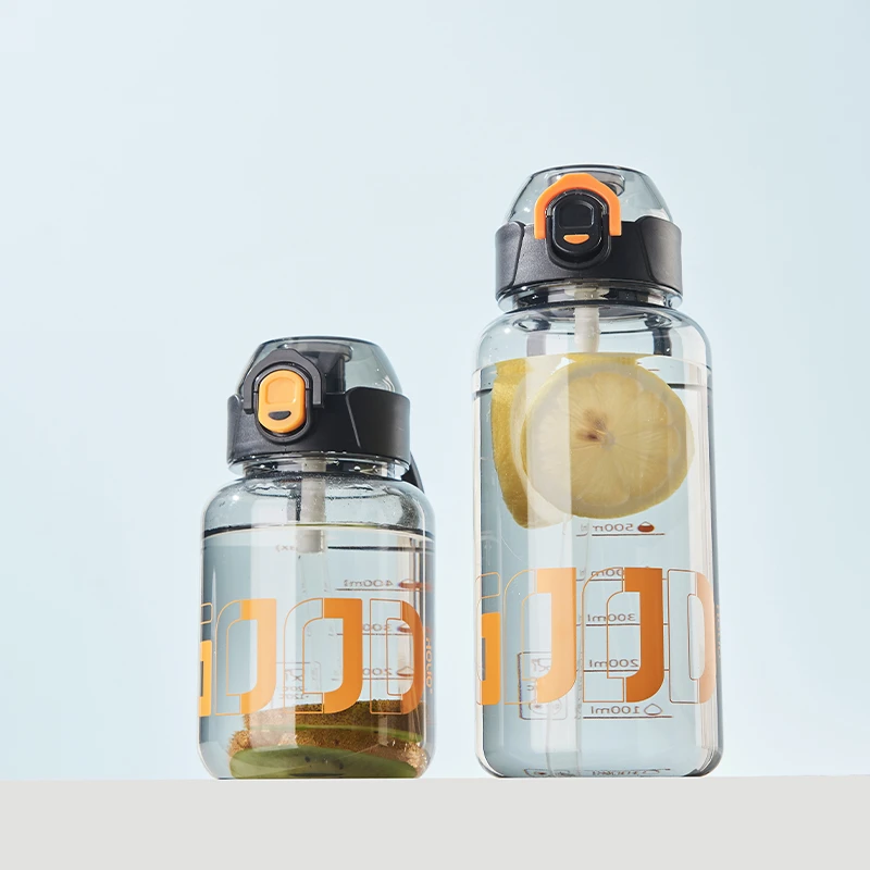 防摔新款男女学生儿童水杯大容量户外运动水杯便携吸管杯高颜值