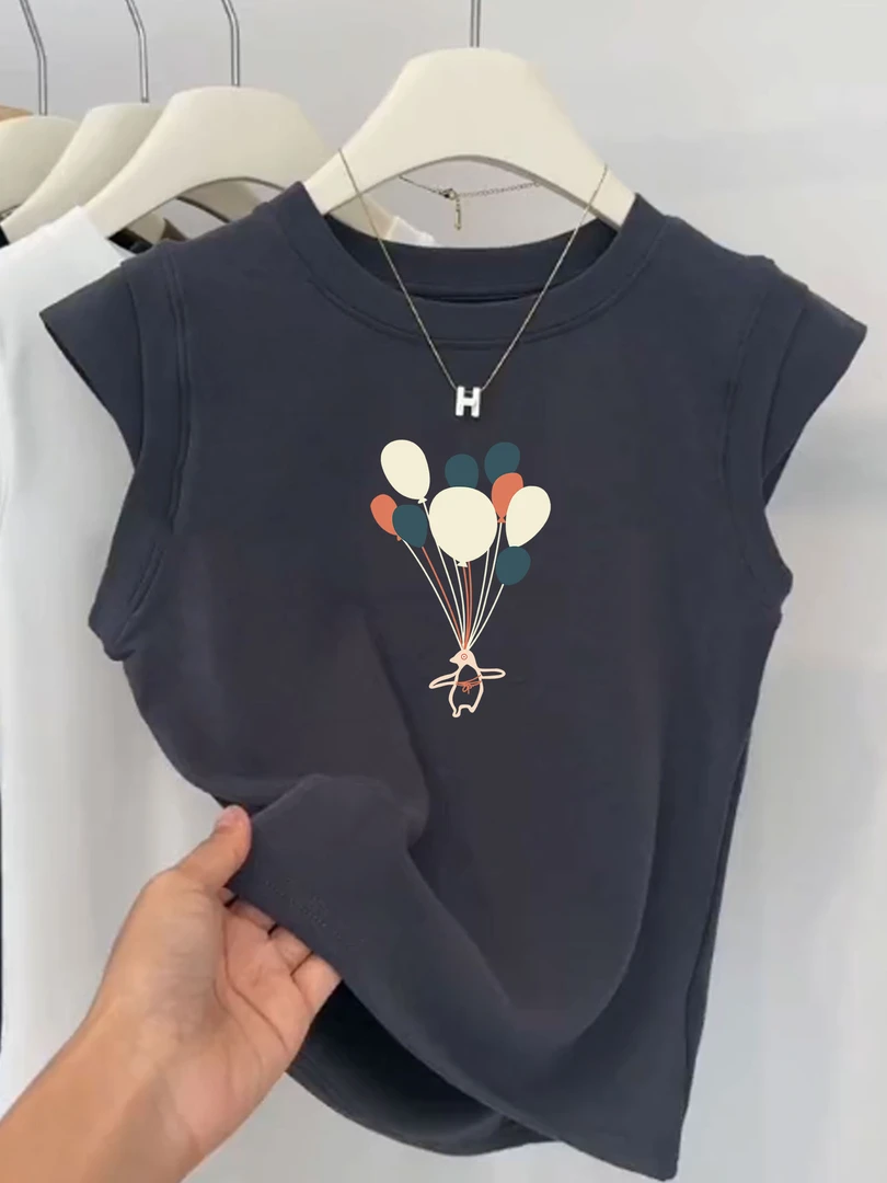 吊带外穿上衣飞飞袖无袖百搭小背心女2024夏季圆领遮副乳内搭打底