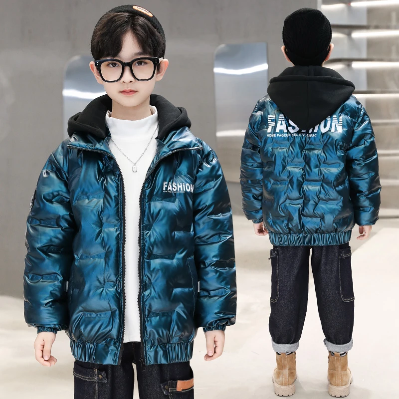 儿童棉服男童2023新款冬季加厚连帽帅气保暖外套韩版时尚洋气棉袄