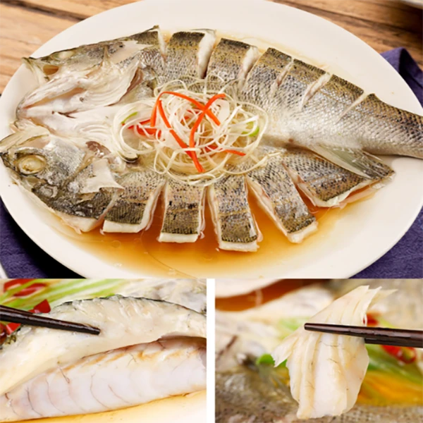 新疆包邮*鲜冻三去开背海鲈鱼鲜嫩美味海卢鱼开背净膛冻大规格1kg