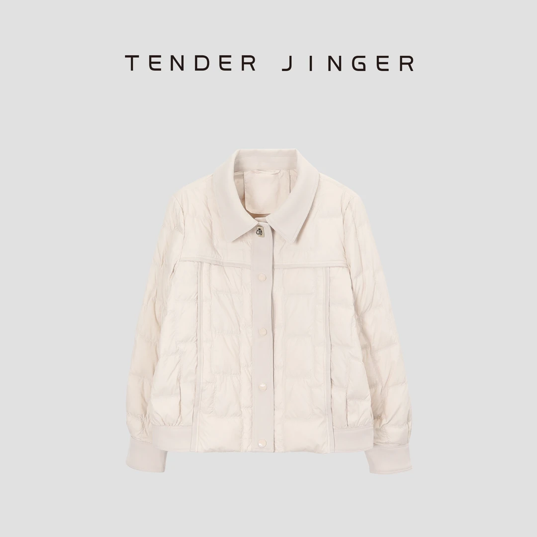 Tender Jinger女士休闲修身短款百搭保暖鹅绒羽绒外套T44SHX77858