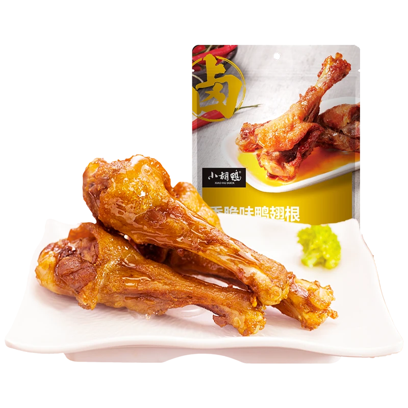 XIAO HU DUCK/小胡鸭鸭翅根香脆味118g休闲零食开袋即食卤制团购