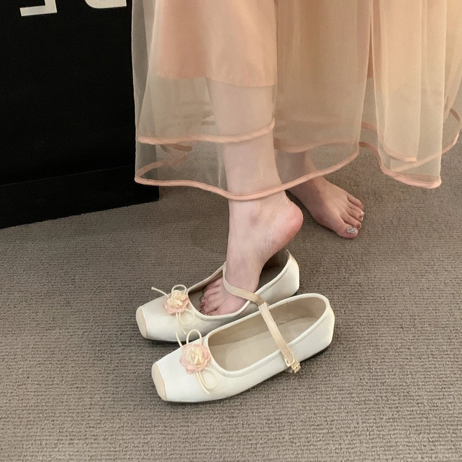 韩版设计感平底瓢鞋仙女风黑色气质单鞋豆豆鞋秋冬小众法式女鞋子