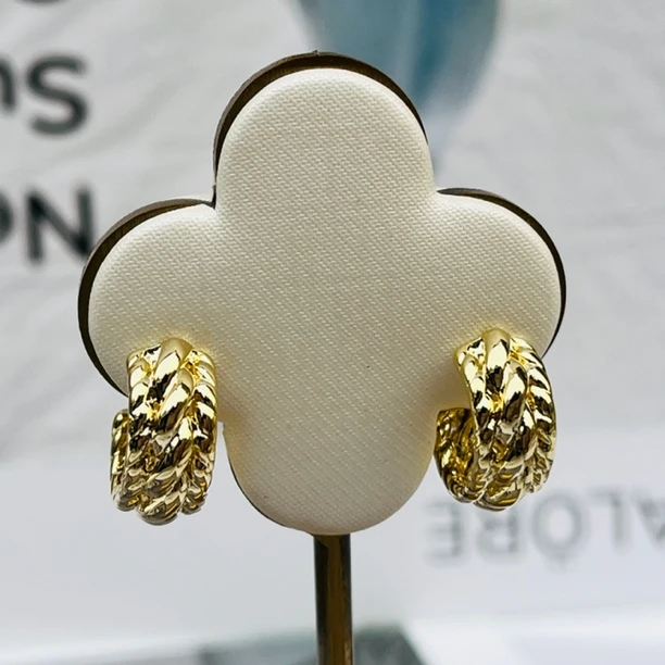 合金合成锆石耳饰 阳阳私藏！复古金属C圈耳钉zyy041