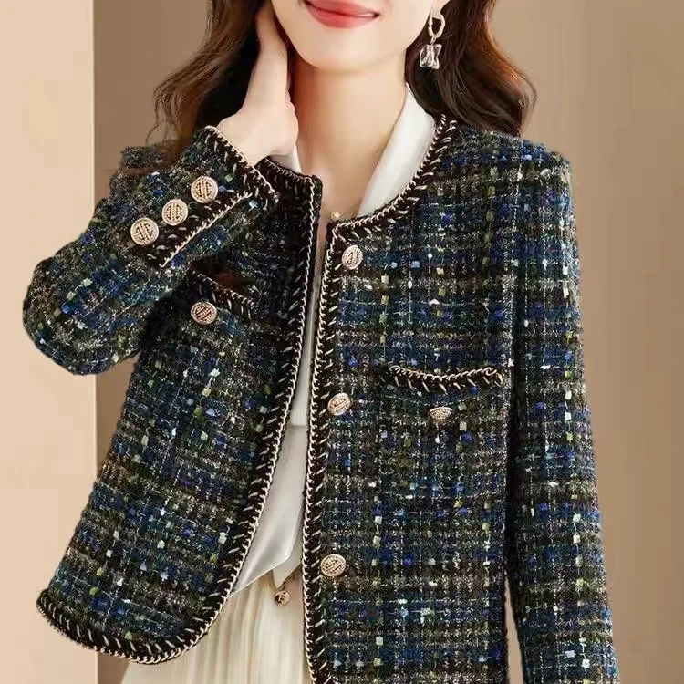 GEYAO24秋季新品小香风短款显瘦气质长袖外套休闲时尚ZB24Q451