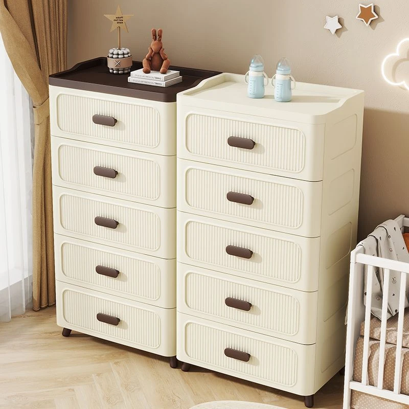 收纳柜抽屉式塑料家用客厅玩具零食储物多层衣服卧室床头置物柜子