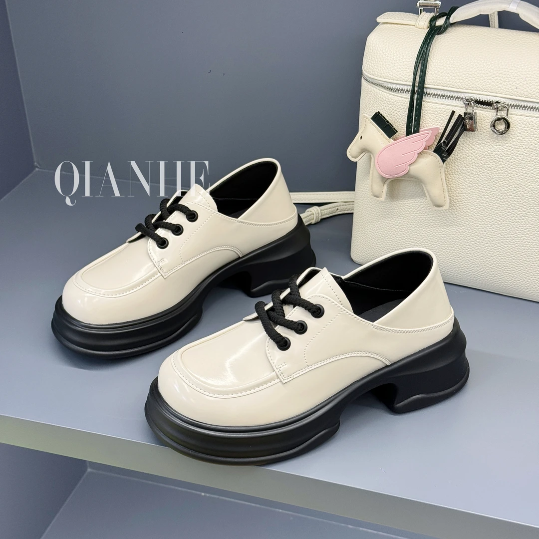 厚底圆头休闲百搭英伦风乐福鞋  断码 清仓款（632）