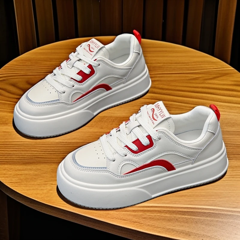 厚底板鞋女2024新款秋季女款百搭韩系小众原创学生休闲运动小白鞋