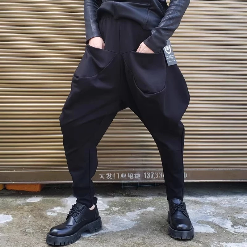 2025春季设计款显瘦小脚灯笼裤男女时尚萝卜裤雅痞哈伦裤-5235