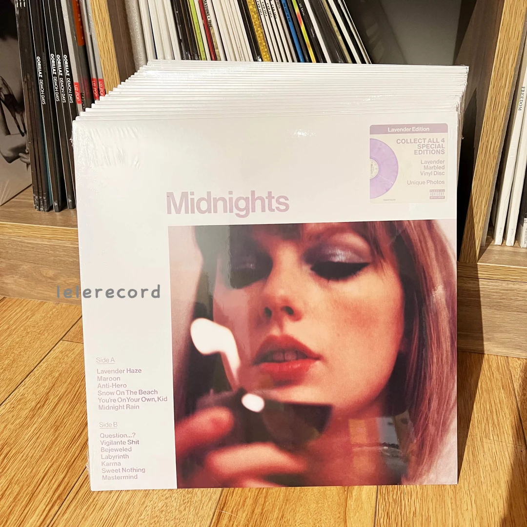 现货Taylor Swift Midnights泰勒斯威夫特 薰衣草紫胶 黑胶唱片LP