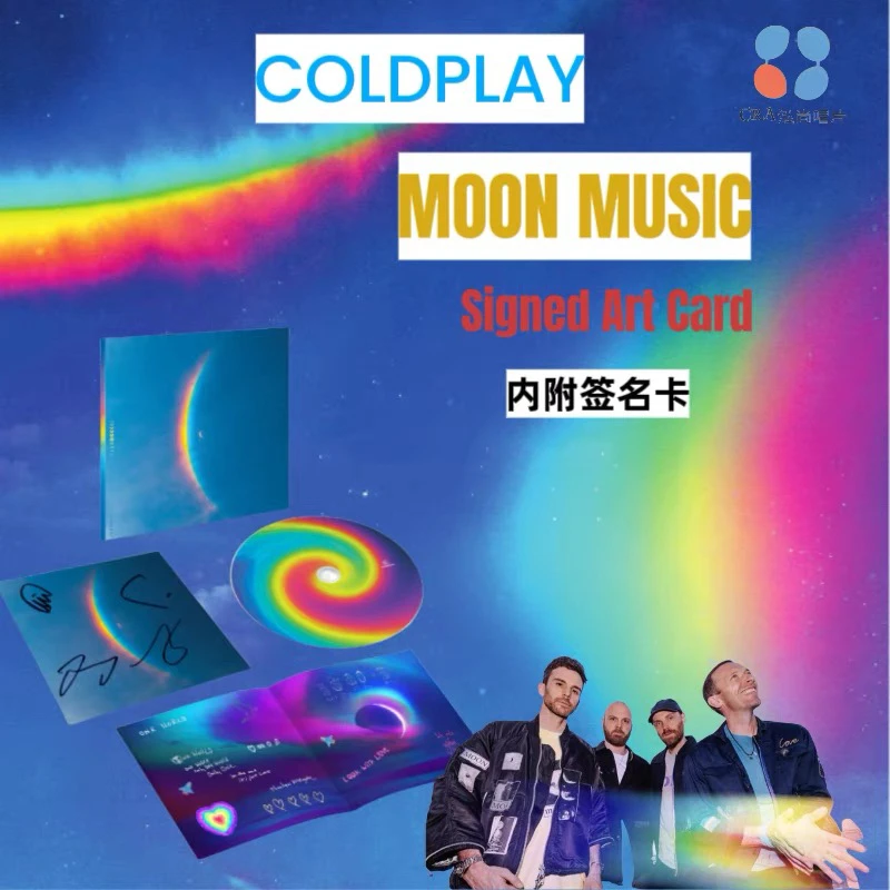 现货酷玩乐队Coldplay - MOON MUSIC 签名卡CD 限量亲签