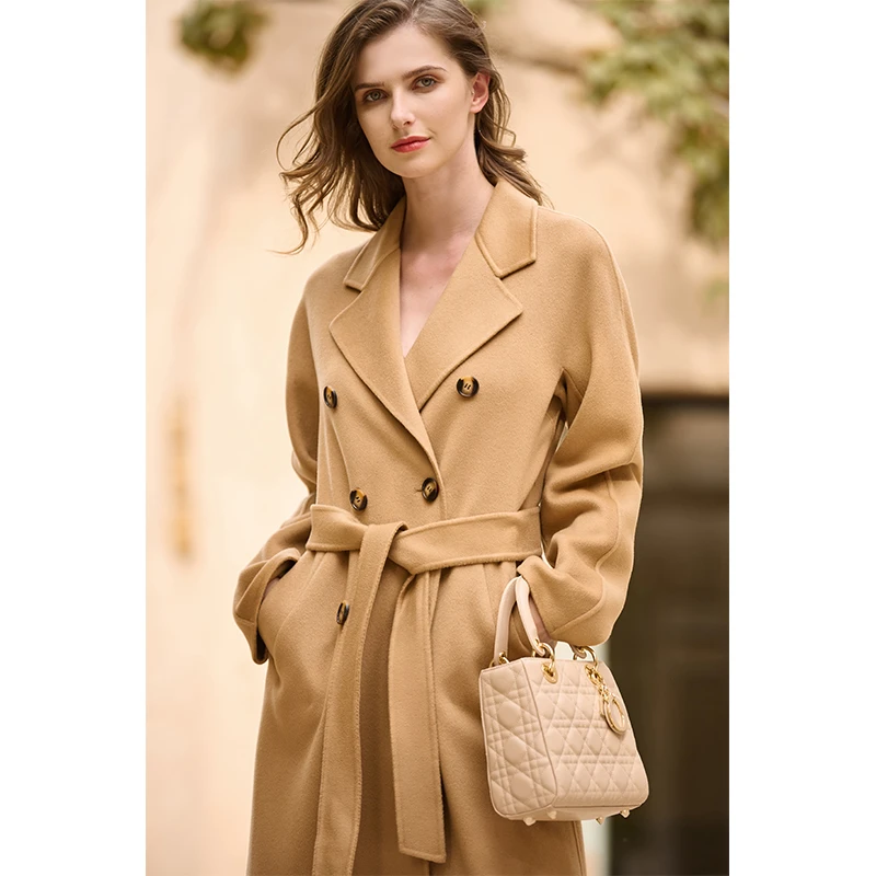 活动款-【RIZ】100山羊绒-82010-秋冬毛呢中长款外套时尚女士大衣