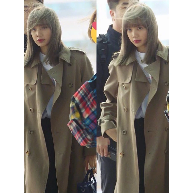 中长款风衣女小个子秋季2025新款气质外套百搭韩系大衣fy2
