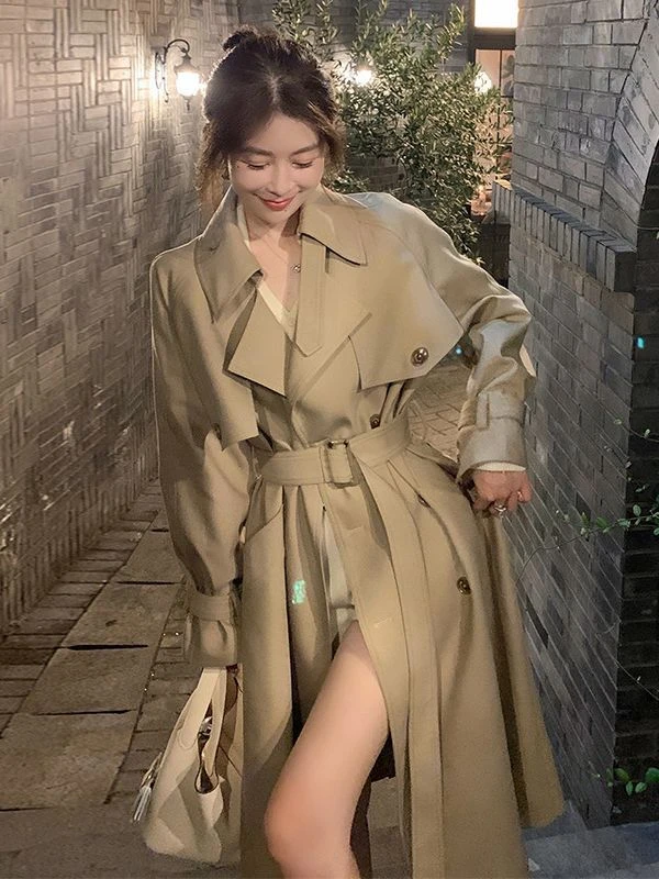 风衣外套女中长款2025春秋新款韩系气质大衣英伦风外套潮显瘦百搭