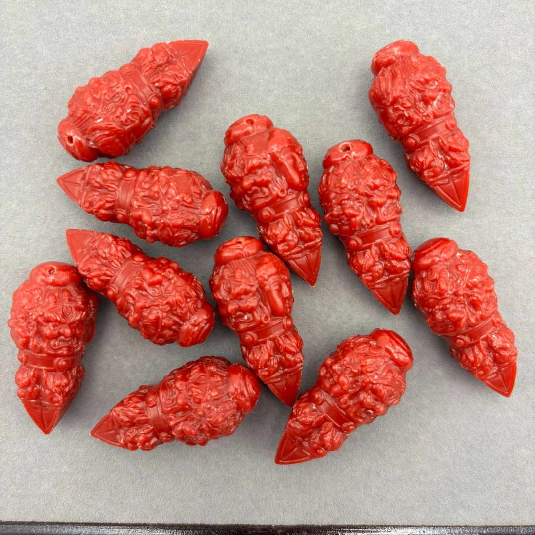 非金属陶瓷吊坠 红色吊坠 单个 C64