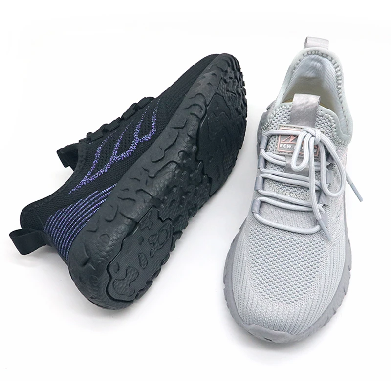 唐步巷唐步巷女鞋透气2025新款休闲跑鞋飞织网面一脚蹬运动鞋