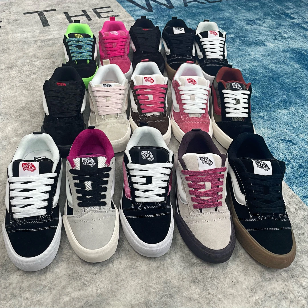 自主平替美式复古街头潮流百搭休闲鞋透气硫化鞋真皮情侣鞋面包鞋