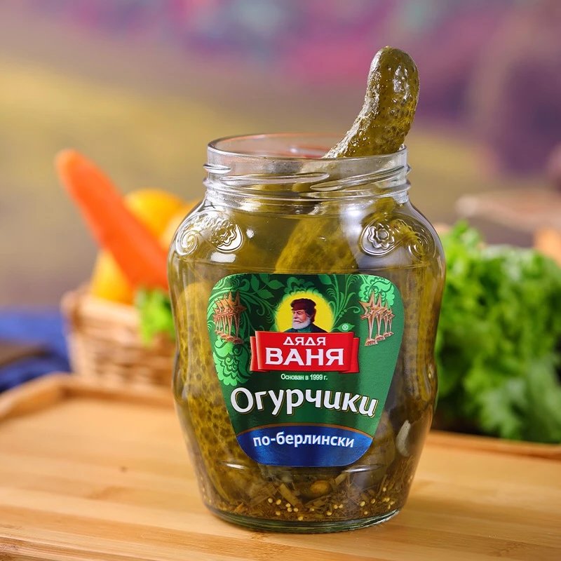俄罗斯原装进口酸黄瓜俄式风味腌菜配菜下饭小菜680g瓦尼亚老爹