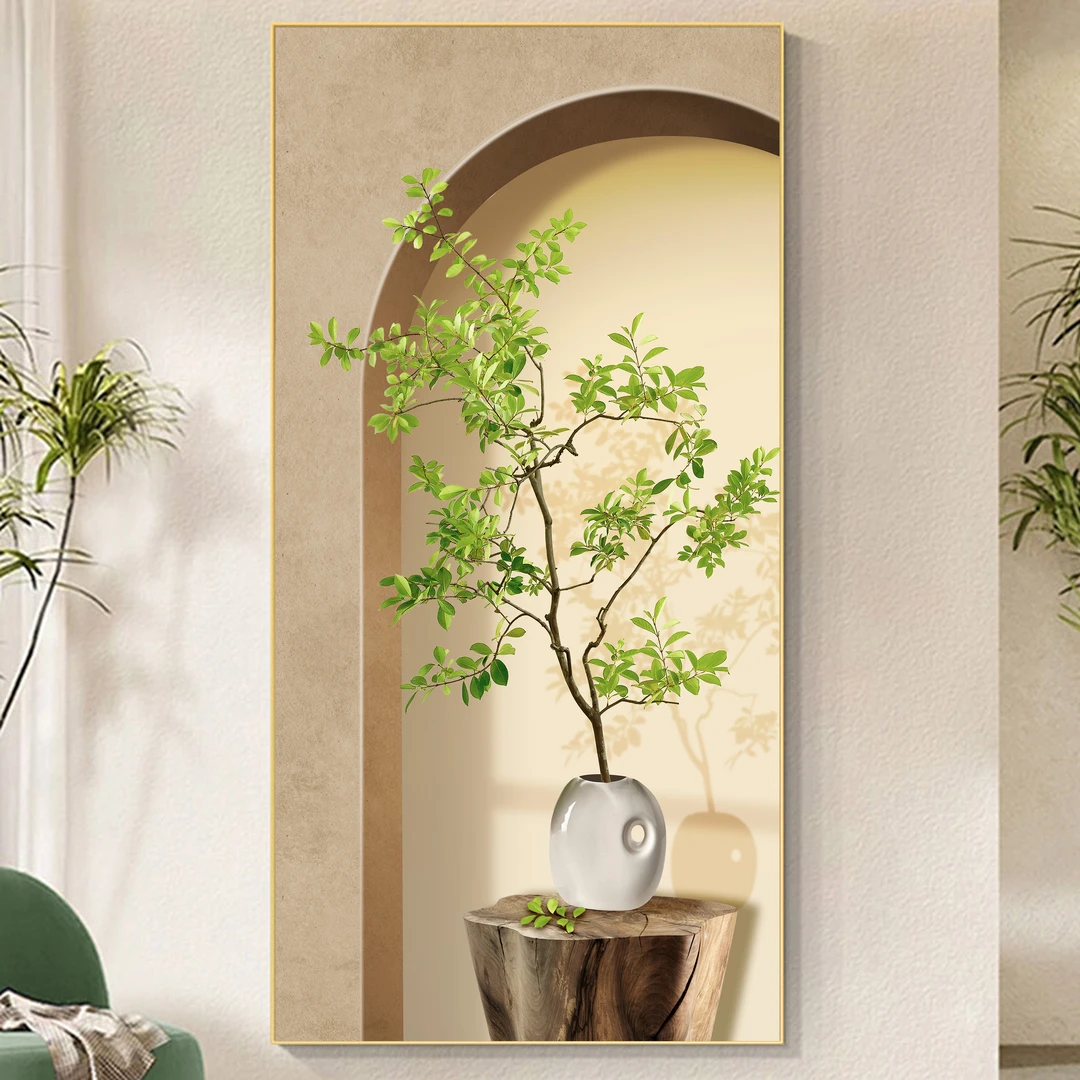 墙贴自粘玄关装饰画现代简约入户走廊过道贴画客厅贴纸壁画带背胶