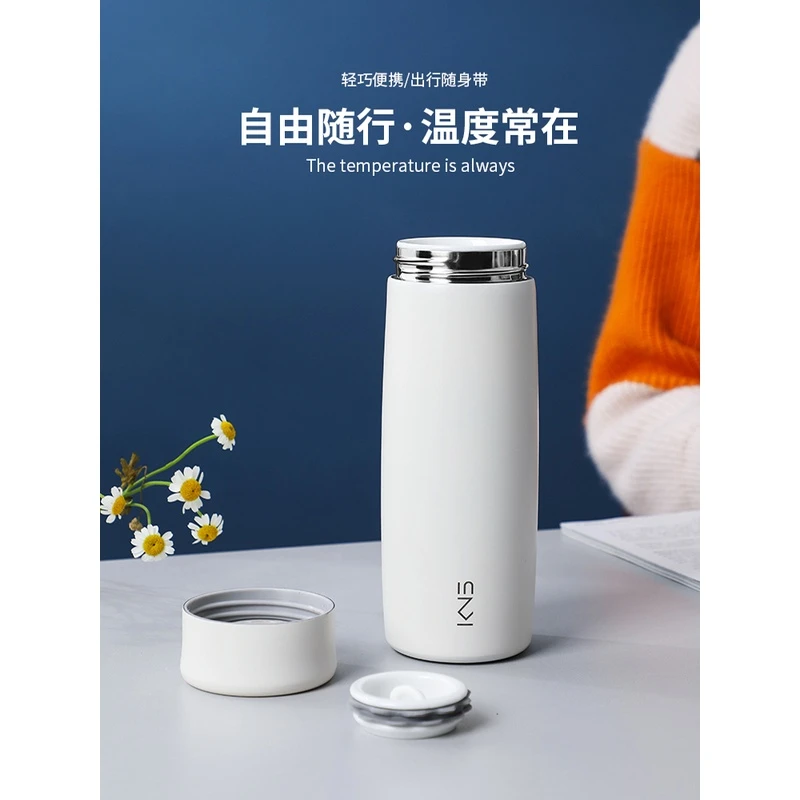 真陶瓷女生保温杯骨瓷内胆高颜值ins学生泡茶杯水杯 2022新款杯子