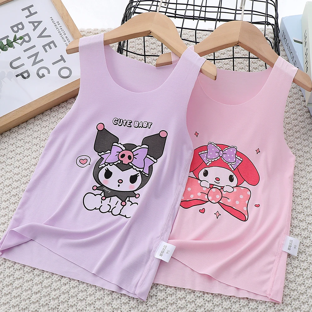 女童背心莫代尔夏季薄款儿童冰丝无痕吊带宝宝打底衫女孩无袖睡衣