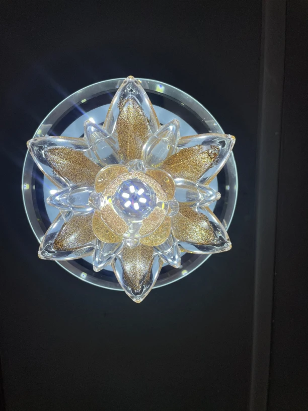 过道灯走廊灯水晶吸顶灯led七彩调光玄关阳台方圆随机发货