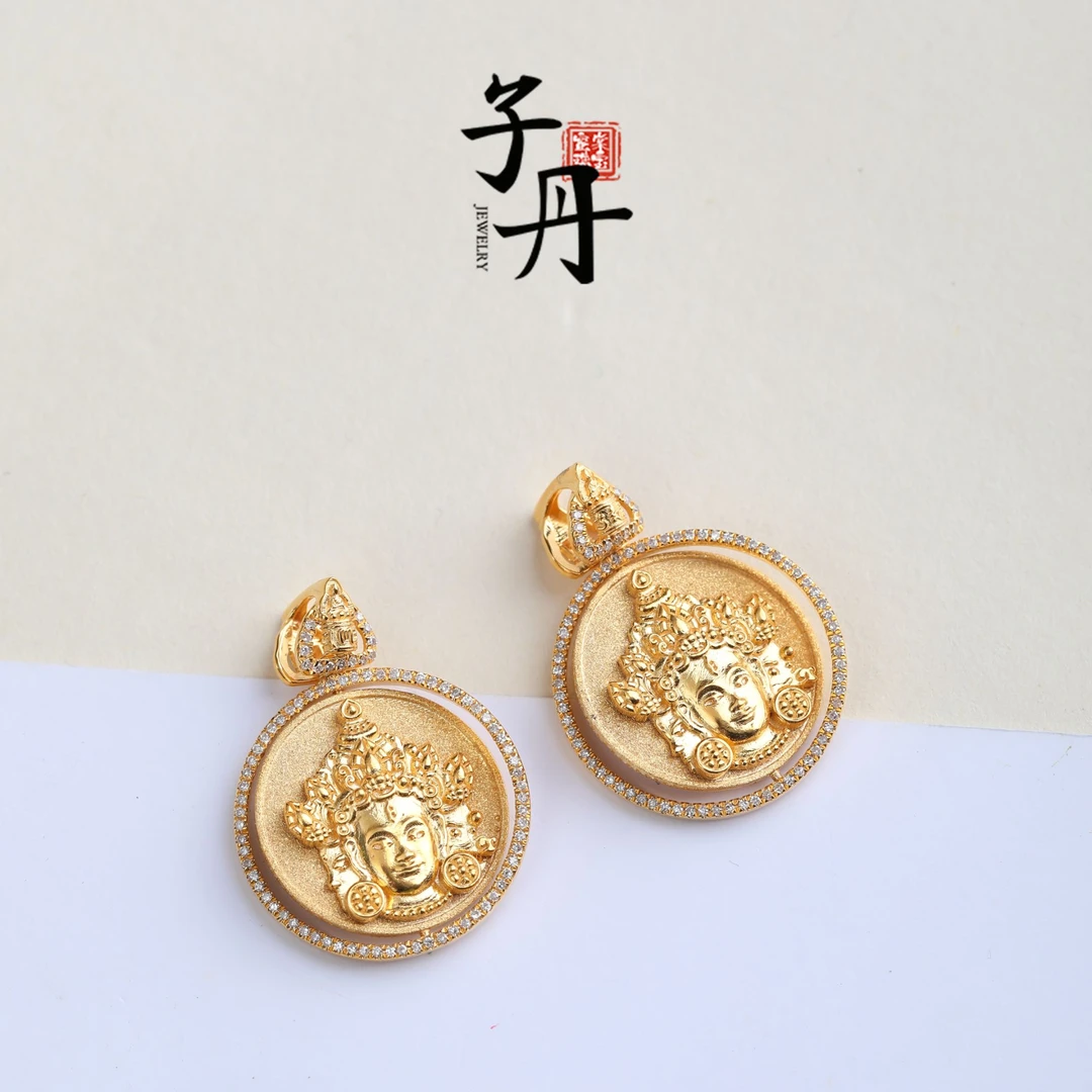 【子丹水 晶】18K摩利支天吊坠（多样性发/发一个）I5-149