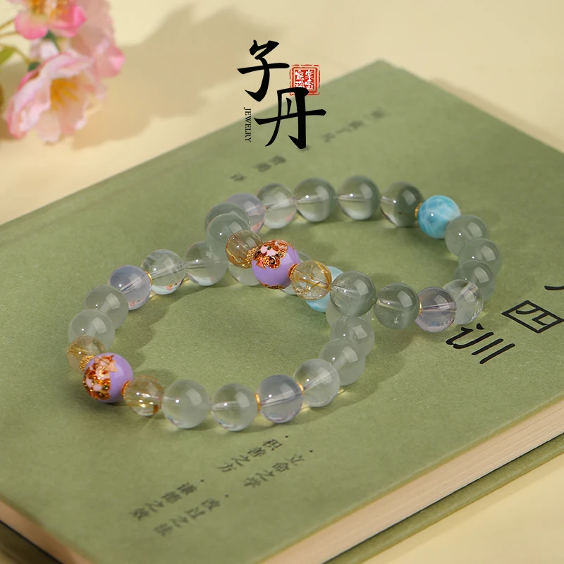 【子丹水 晶】18K青幽灵配比手串（多样性发/发一串）C3-375