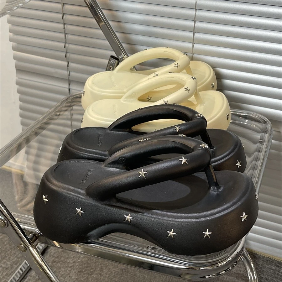 EVA厚底人字休闲鞋拖鞋女款秋季外穿防滑海边沙滩夹脚凉拖鞋百搭